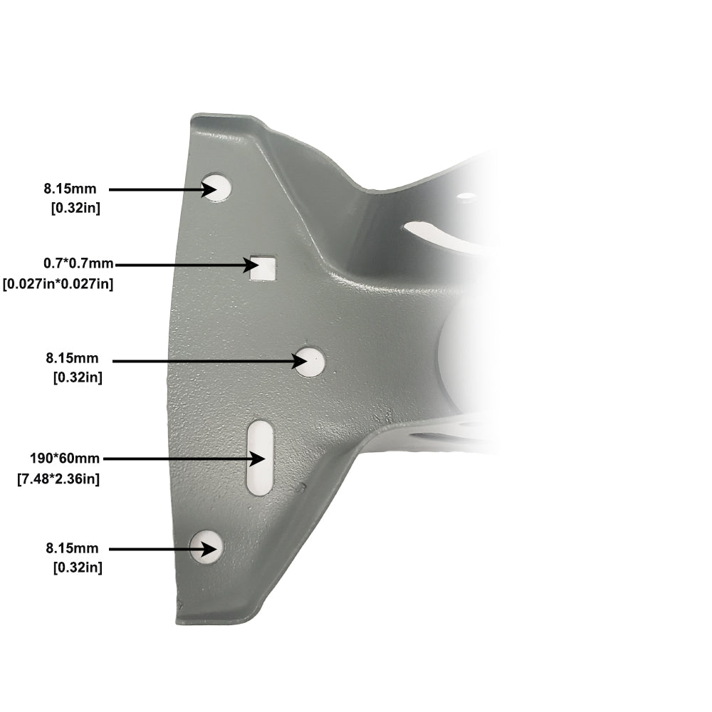 24 inch Heavy Duty J-Pipe Mount Mast - Powder Coat - Grey - Image 5