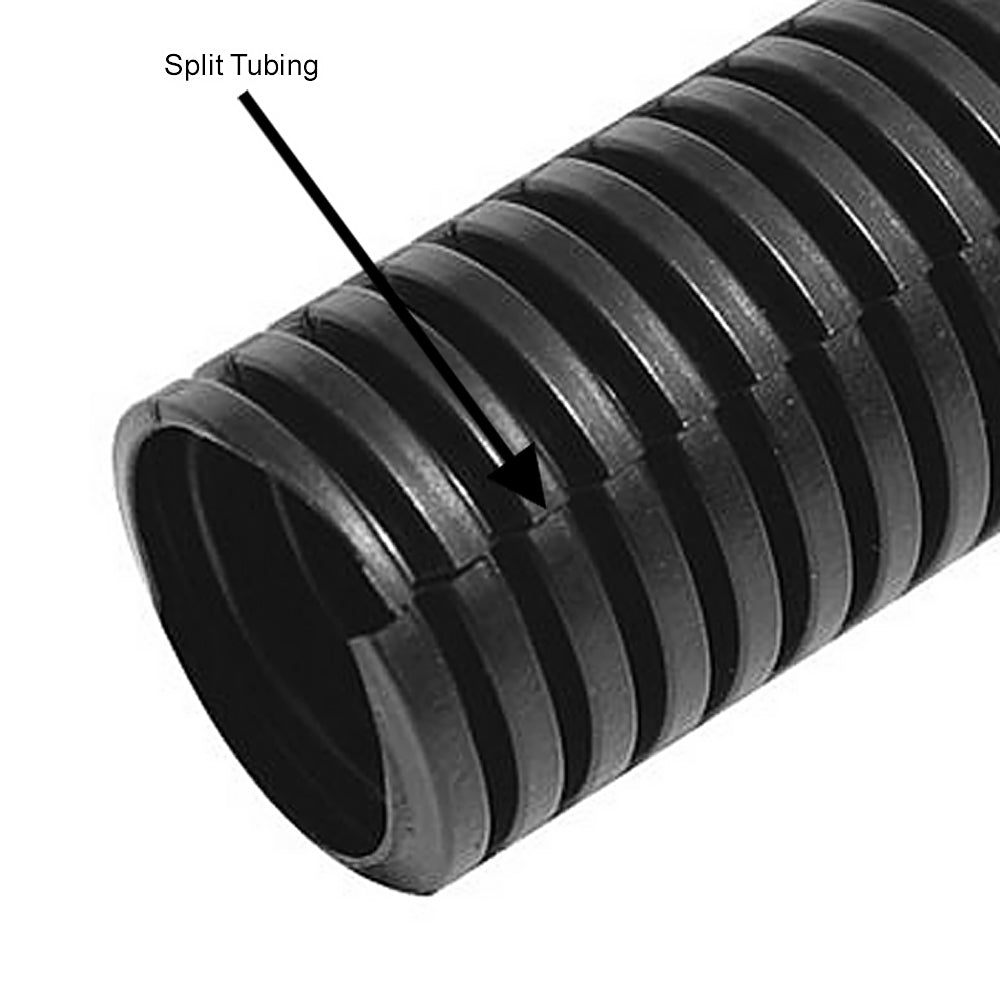 3200ft 1/4 inch Corrugated Black Split Loom - Image 2