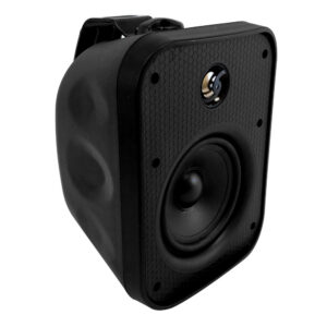5.25 Inch Indoor/Outdoor Wall Mounted Speaker (Single) - 70V/100V - 80W Max - IP56 Rated - Black