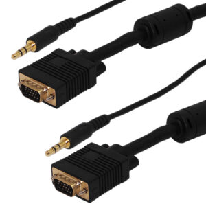 Premium SVGA + 3.5mm Audio Cable HD15 Male to Male CL2/FT4 Rated