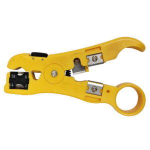 Professional Adjustable Cable Jacket Strip Tool with Cutter for Networking, Telephone & Coaxial Cable - CAT5e, CAT6, CAT6A, RG59, RG6, RG11, RG7, Flat Cable - 2 Blades
