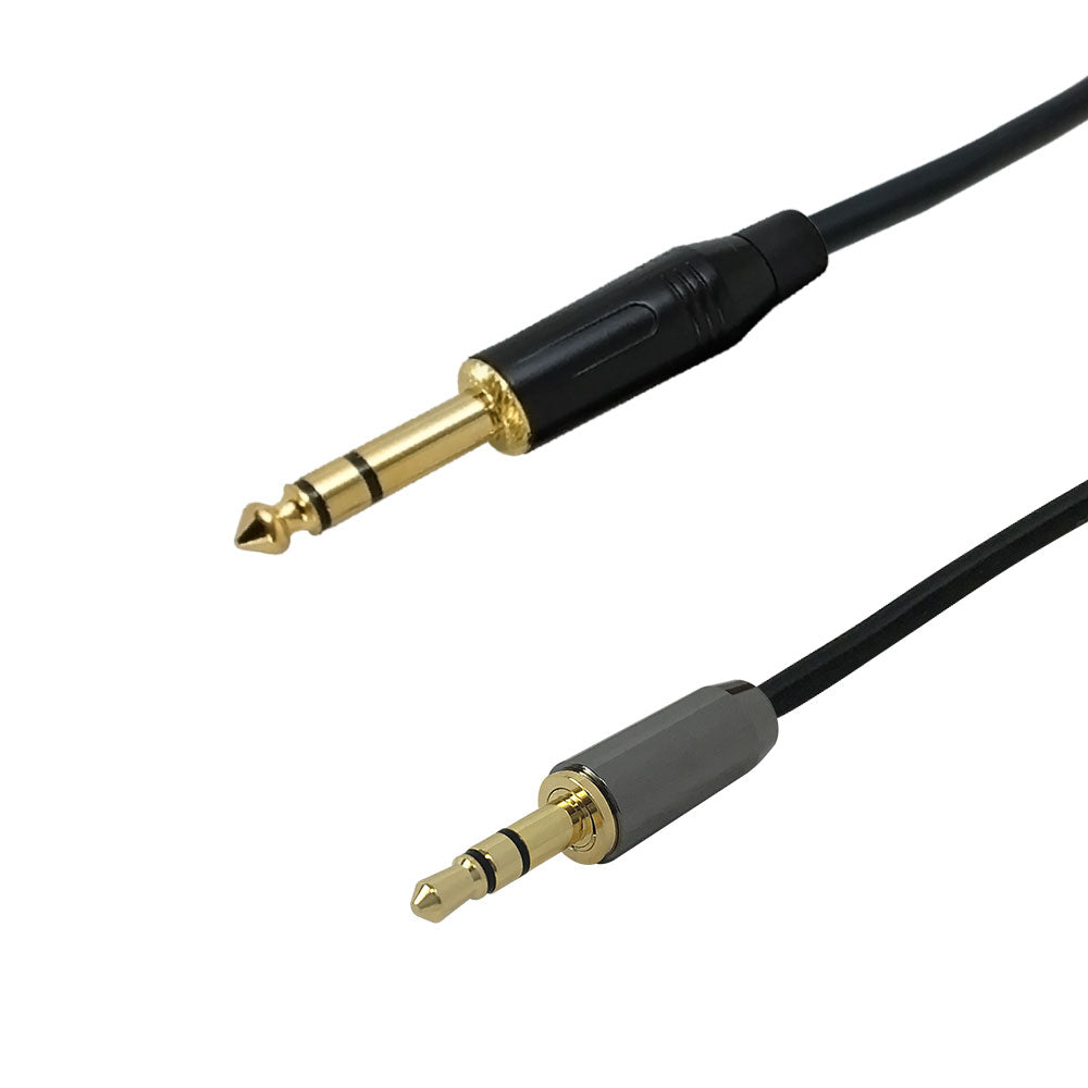Premium Phantom Cables 3.5mm Stereo Male to 1/4 inch TRS Male Stereo Audio Cable FT4