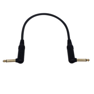 Premium Phantom Cables TS Mono Right Angle Male to TS Mono Right Angle Male Instrument/Guitar Patch Cable