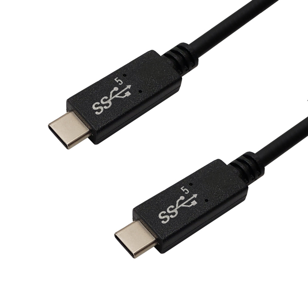 USB 3.2 Type-C Male to Type-C Male Cable - USB-IF Certified - Black - Image 3