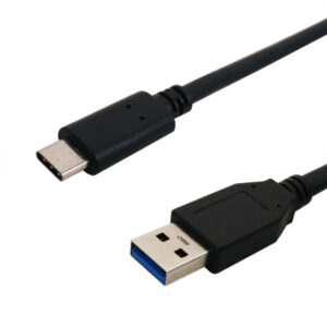 USB 3.1 Type-C Male to A Male Cable 10G 3A - 1.5ft - Black