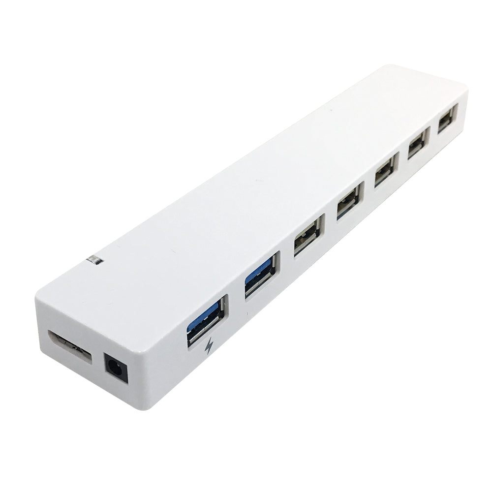 7-Port USB 3.0 Hub (2x USB 3.0, 5x USB 2.0 + Charger) - White