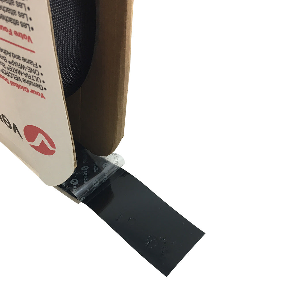 75ft 2 inch Velcro® Brand Loop 1000 Adhesive Back Wrap - Black (per roll) - Part No. 158505 - Image 2