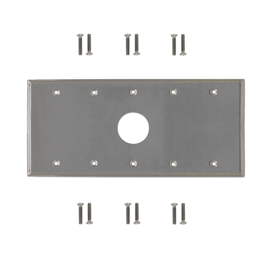 Five Gang - 1x 34.8mm Hole - Stainless Steel Wall Plate - Image 2