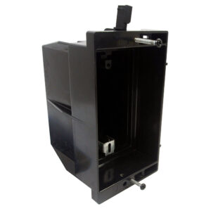 Recessed Box, Single Gang - Enclosed Back for A/V or Power - Black