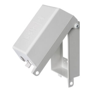 Outdoor Weather Proof Outlet Box, Single Gang - Vertical - White