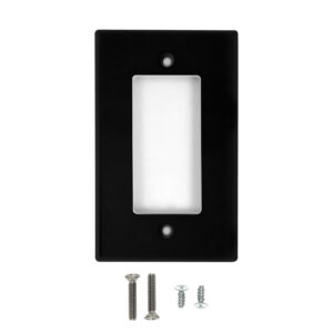 Decora Single Gang Wall Plate - Black