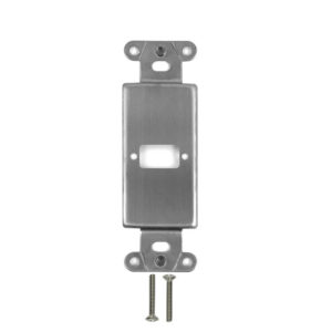 Decora Strap 1x ICDB Cutout - Stainless Steel Wall Plate