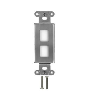 Decora Strap 2x Keystone - Stainless Steel Wall Plate