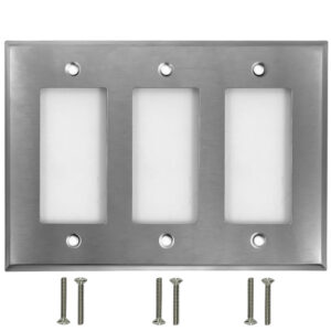 Decora Triple Gang - Stainless Steel Wall Plate