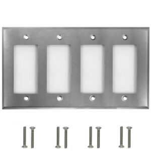 Decora Four Gang - Stainless Steel Wall Plate