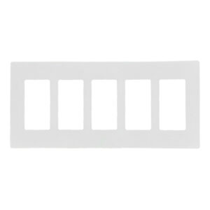 Decora Screw-Less Wall Plate- Five Gang - White