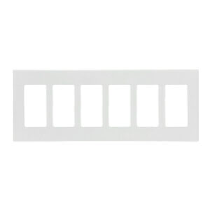 Decora Screw-Less Wall Plate- Six Gang - White