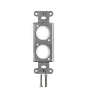 Decora Strap 2x XLR Cutout - Stainless Steel Wall Plate