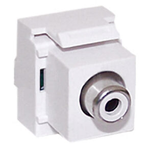 RCA 110 Style Punchdown to Female Keystone Insert - White