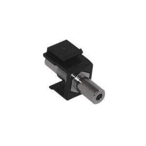 3.5mm Female to Female Stereo Keystone Wall Plate Insert - Black