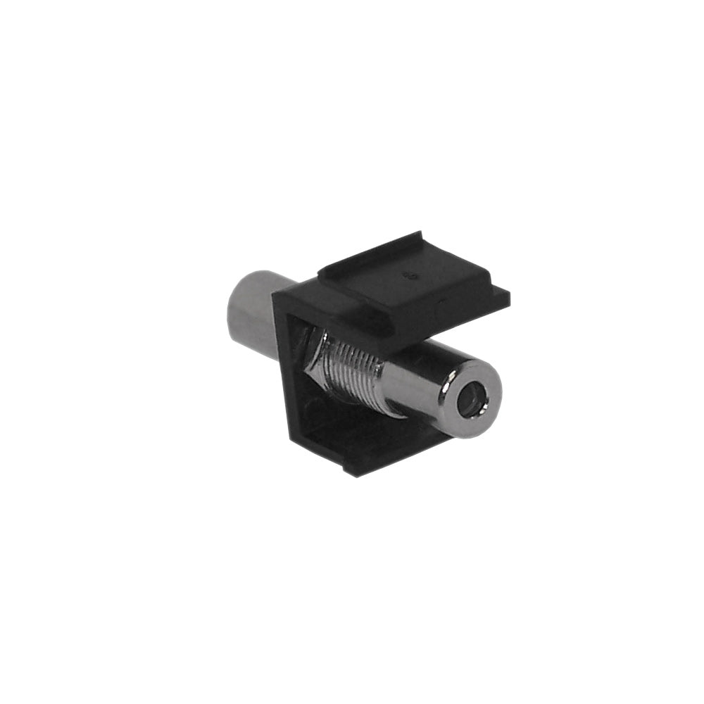 3.5mm Female to Female Stereo Keystone Wall Plate Insert - Black - Image 2