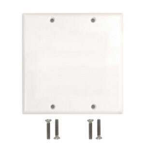 Double Gang Wall Plate, Solid - White