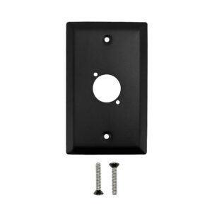 Single Gang - 1x D-Cut - Stainless Steel Wall Plate - Black
