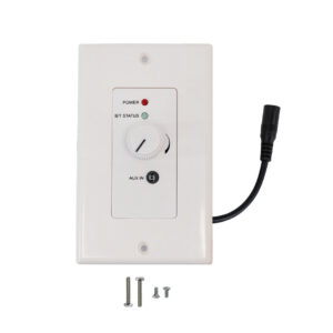 Wall Plate Decora Style - Built-in Power Amplifier with Bluetooth v5 Audio Receiver - 50W Max - White