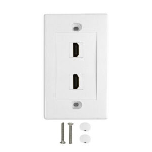 2-Port HDMI Wall Plate Kit - White