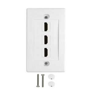 3-Port HDMI Wall Plate Kit - White