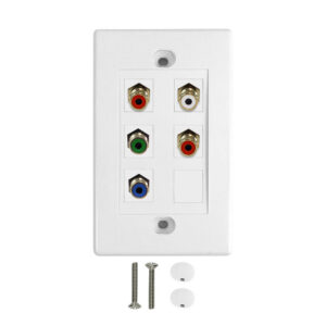 Component + Left/Right Audio Wall Plate Kit - White