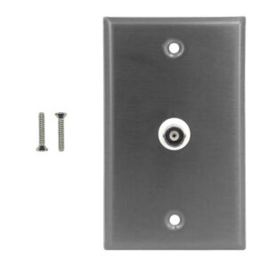 Single Gang SS Wall Plate Kit (1x BNC) - 50 Ohm